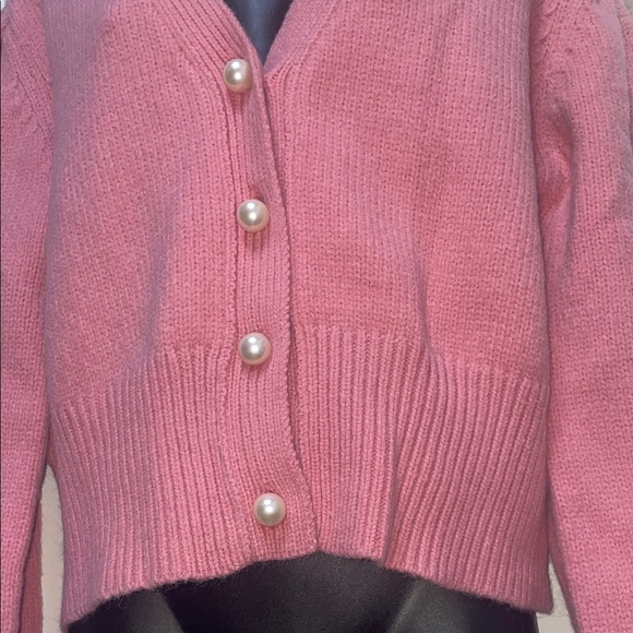 POL Pink Pearl Button Cardigan - Picture 5 of 7